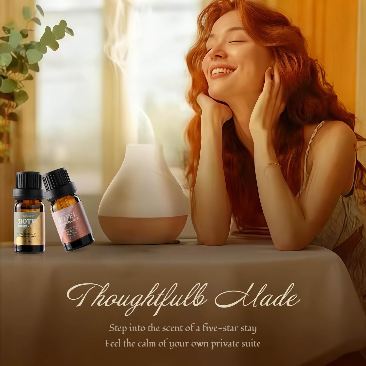 Hotel Diffuser Oil Gift Set - Inspired by 5-Star Hotel Scents - My Way,Ritz - C,Westin White Tea,Baccarat,Four Seasons,Hilton,Beachfront Villa,Paris Coast, Fragrance Oil Set