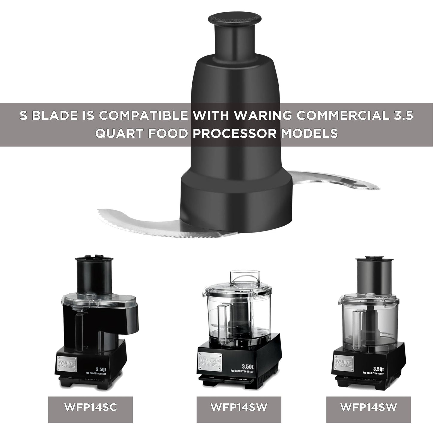 Waring Commercial Sealed LiquiLock S-Blade for use with WFP14S, WFP14SC (Patented)