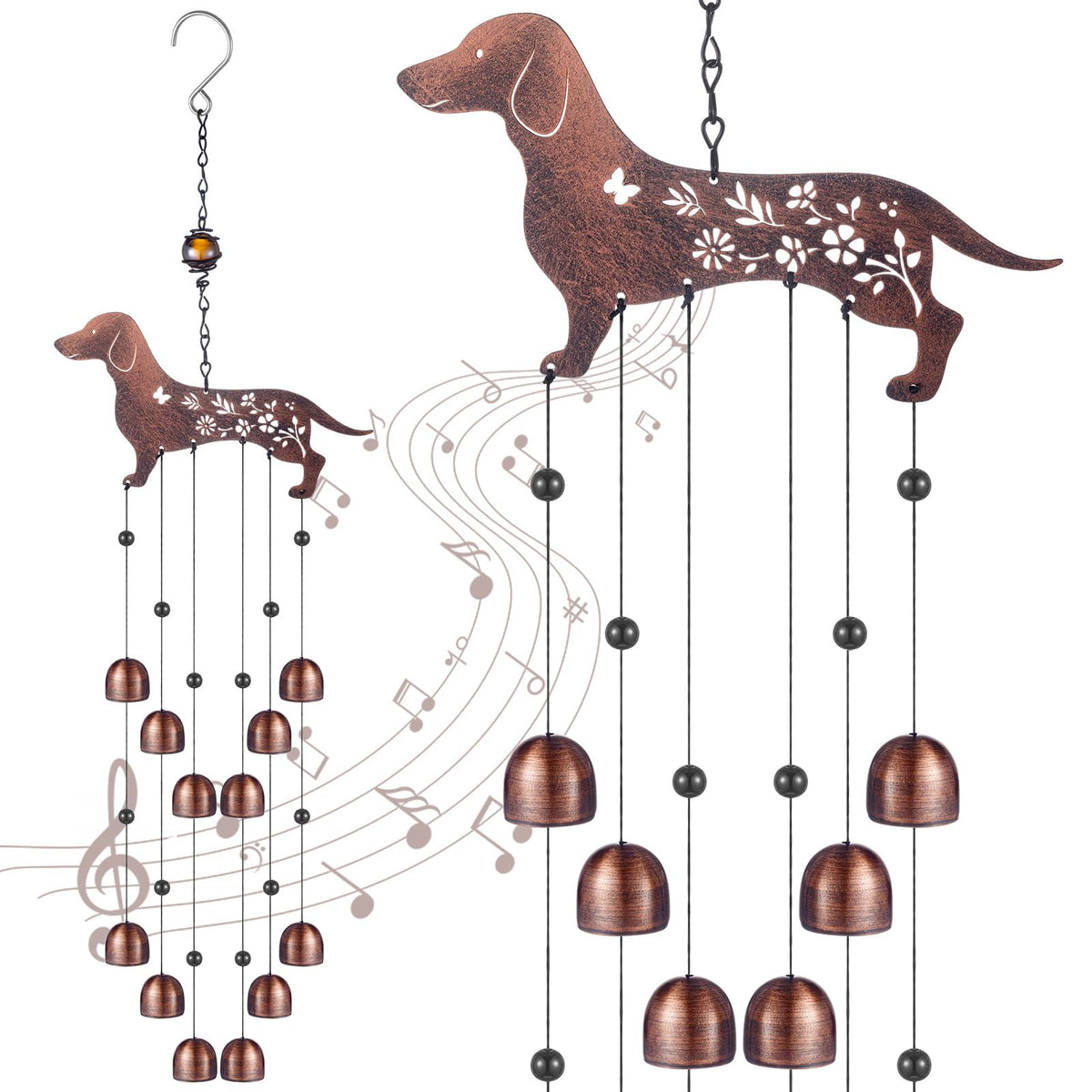 Cinnvoice 24 Inch Metal Wind Chimes for Outside Decor, Sea Turtle