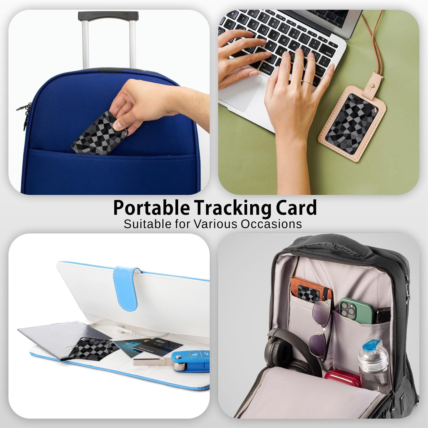 Bestray Bluetooth Wallet Tracker Card for iOS & Android, Apple Find My & Google Find Hub Compatible, Rechargeable Slim Credit Card Locator, 100dB Alarm, No Subscription