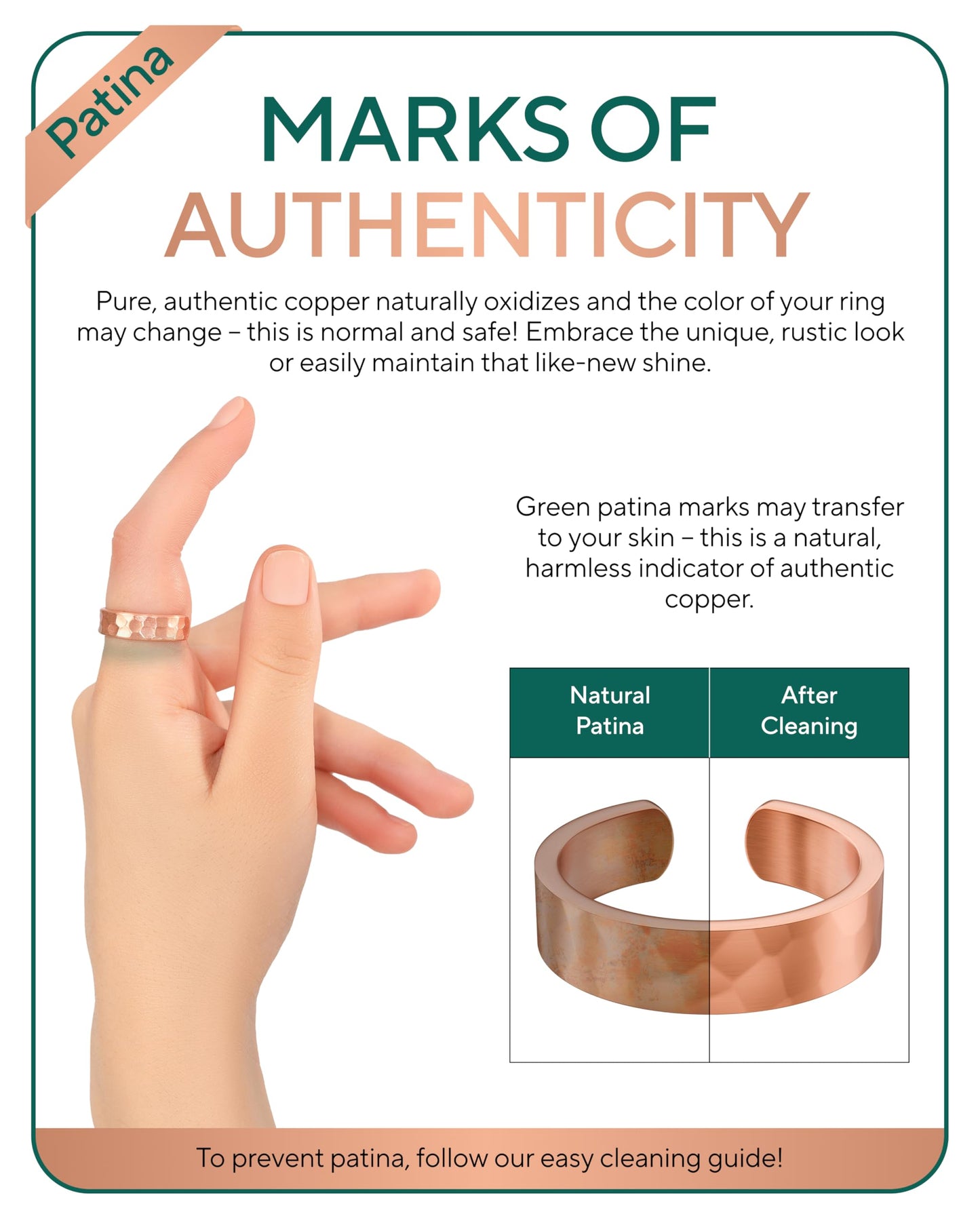 TheraCopper Pure Copper Rings for Women & Men (2-Pack) — 100% Pure Copper Ring — Raw, Solid & Uncoated Authentic Handmade Open-End Adjustable Ayurvedic Jewelry Rings (6mm Hammered)