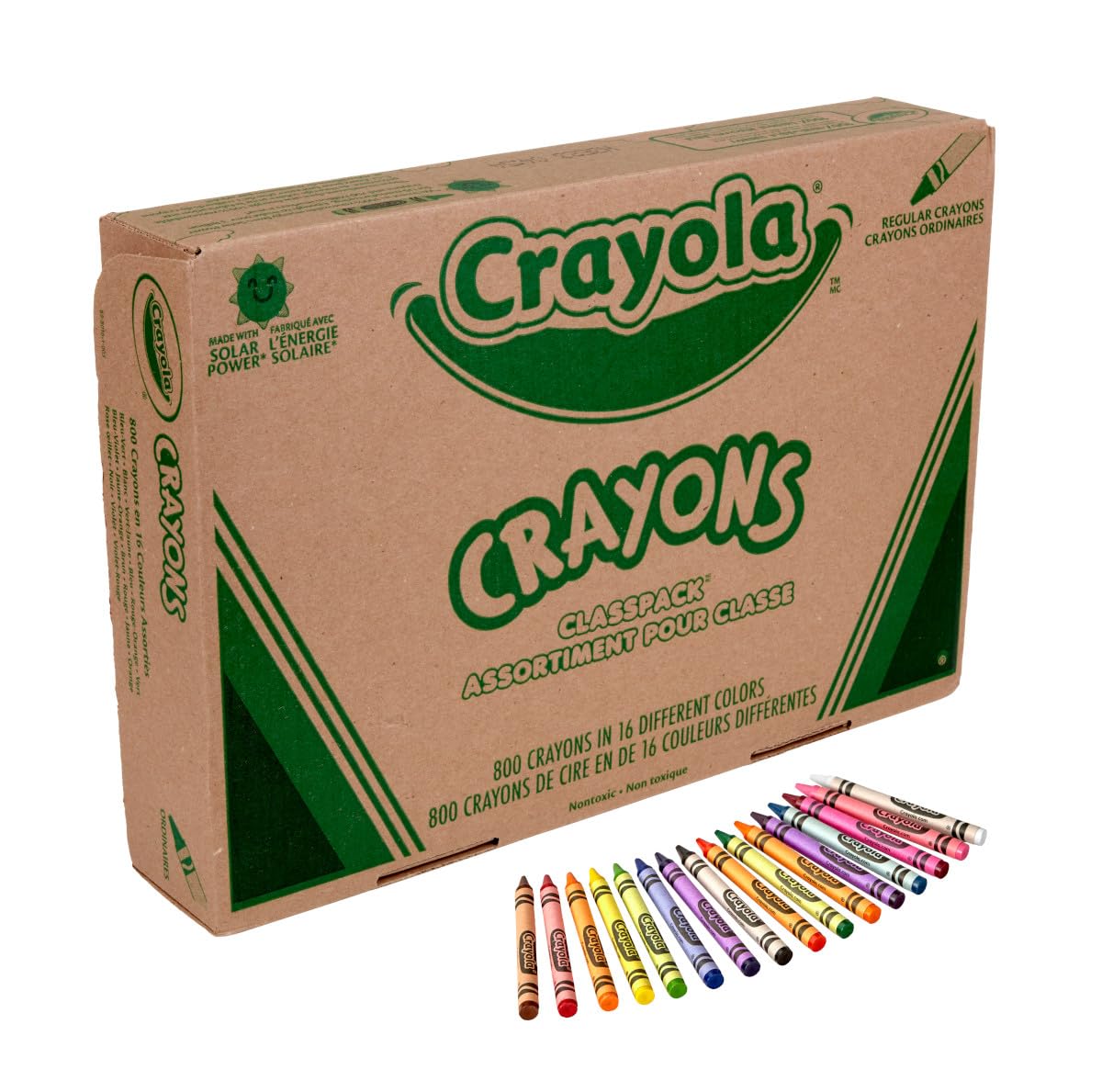 Crayola Bulk Crayon Classpack - 800ct (16 Colors), Bulk Teacher Supplies & Classroom Essentials for School, Arts & Crafts Crayons for Kids, Ages 3, 4, 5