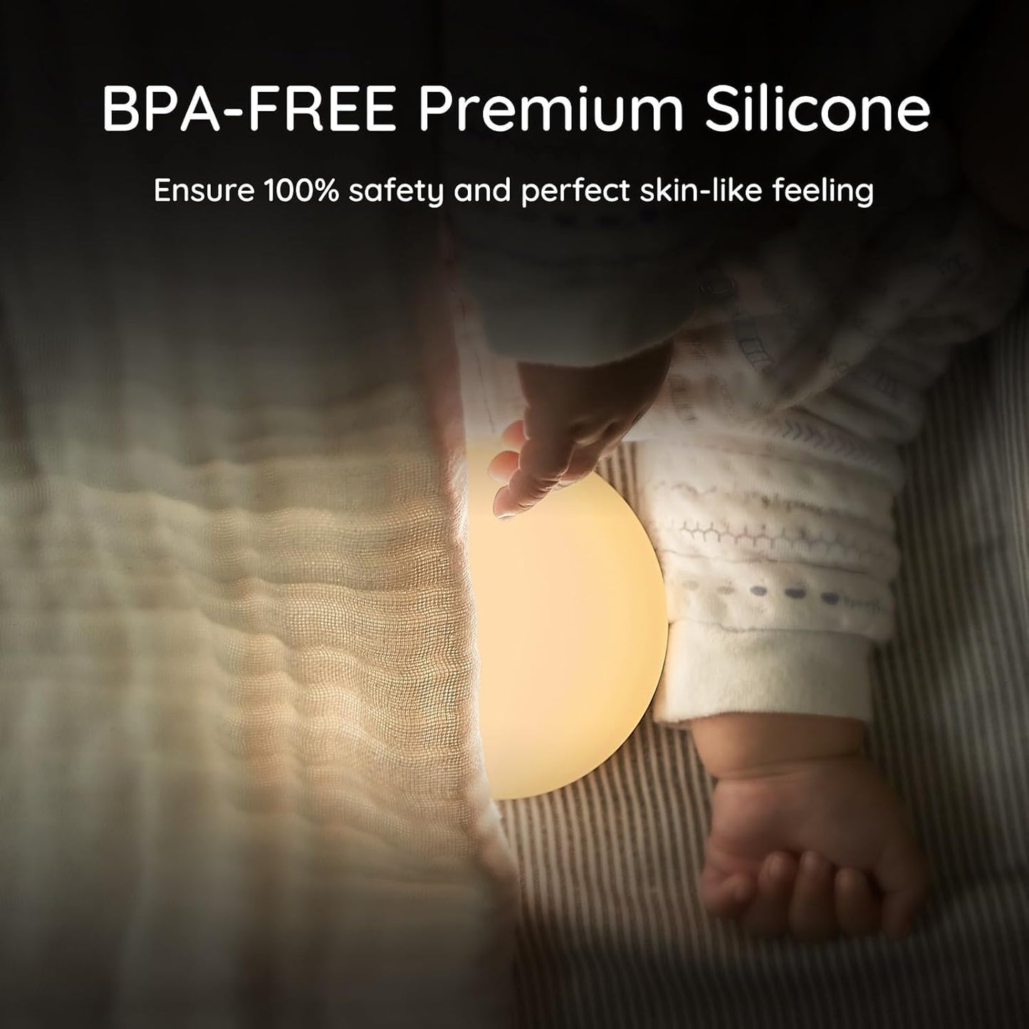 Anico Flip Night Light for Newborn Baby Nursery Feeding Diaper Changing Breastfeeding, Changes Feeds Silicone Soft Warm Nightlight, Touch Control Dimmer Portable Lamp, Registry List Shower Infant Mom