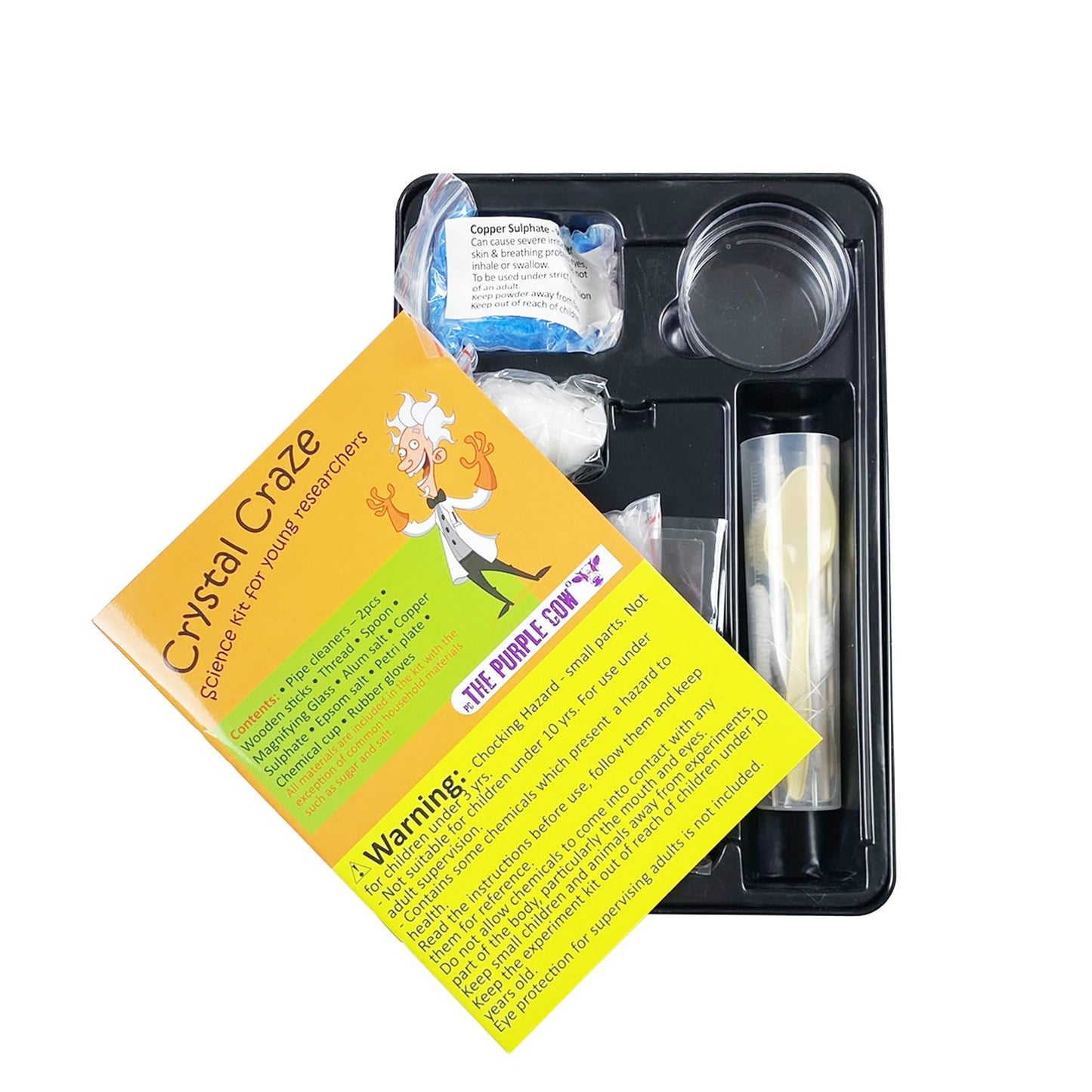 The Purple Cow- The Crazy Scientist Crystal Craze Experiment Stem Education Science Kit for Kids Boys & Girls Aged 10+