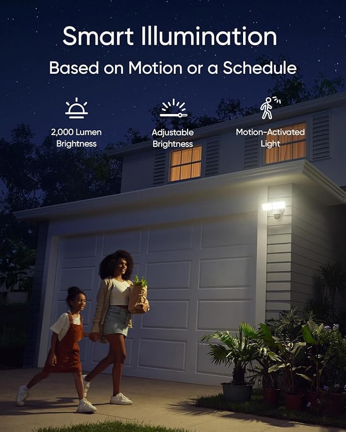 eufy Security Camera Floodlight Camera E340 Wired, Security Camera Outdoor, 360° PTZ, 24/7 Recording, 2.4G/5G Wi-Fi, 2000 LM, Motion Detection, Built-In Siren, Dual Cam, HB3 Compatible, No Monthly Fee