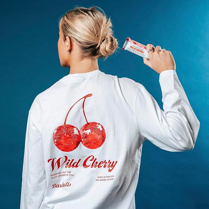 Barebells Protein Bars Wild Cherry - 24 bars (2 Packs of 12) - 1.9oz Bars - Protein Snacks with 20g of High Protein - White Chocolate Protein Bar with 1g of Total Sugars - On The Go Protein Snack & Breakfast Bars