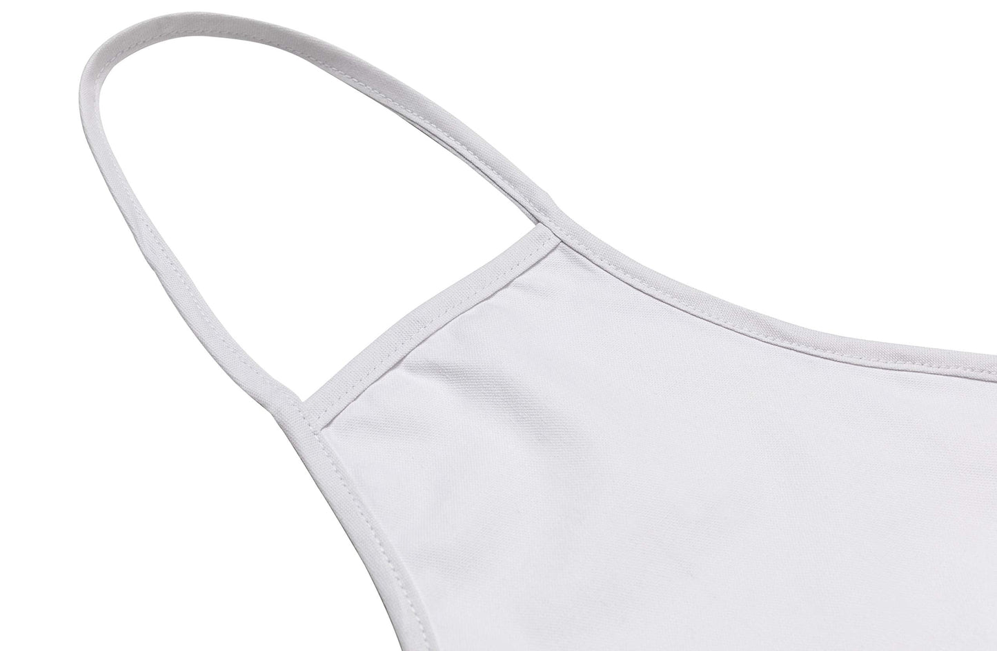 BUMBLE CRAFTS Kids Apron - Pack of 12 | Canvas - Natural Cotton | Bulk Toddler Craft Aprons for Ages 5 & Under | Small White (12.5” x 19”)
