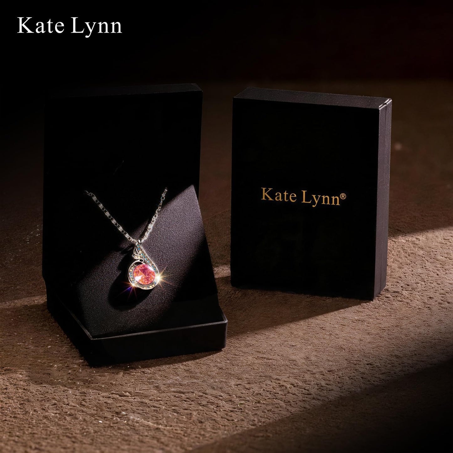 Kate Lynn Phoenix Birthstone Necklaces for Women Pendant Necklace Crystal Jewelry, Birthday Gifts for Women Wife Girlfriend Mothers Day Gift for Mom Daughter Unique Lady Christmas Jewelry Gift for Her, July Birthstone Red Necklace