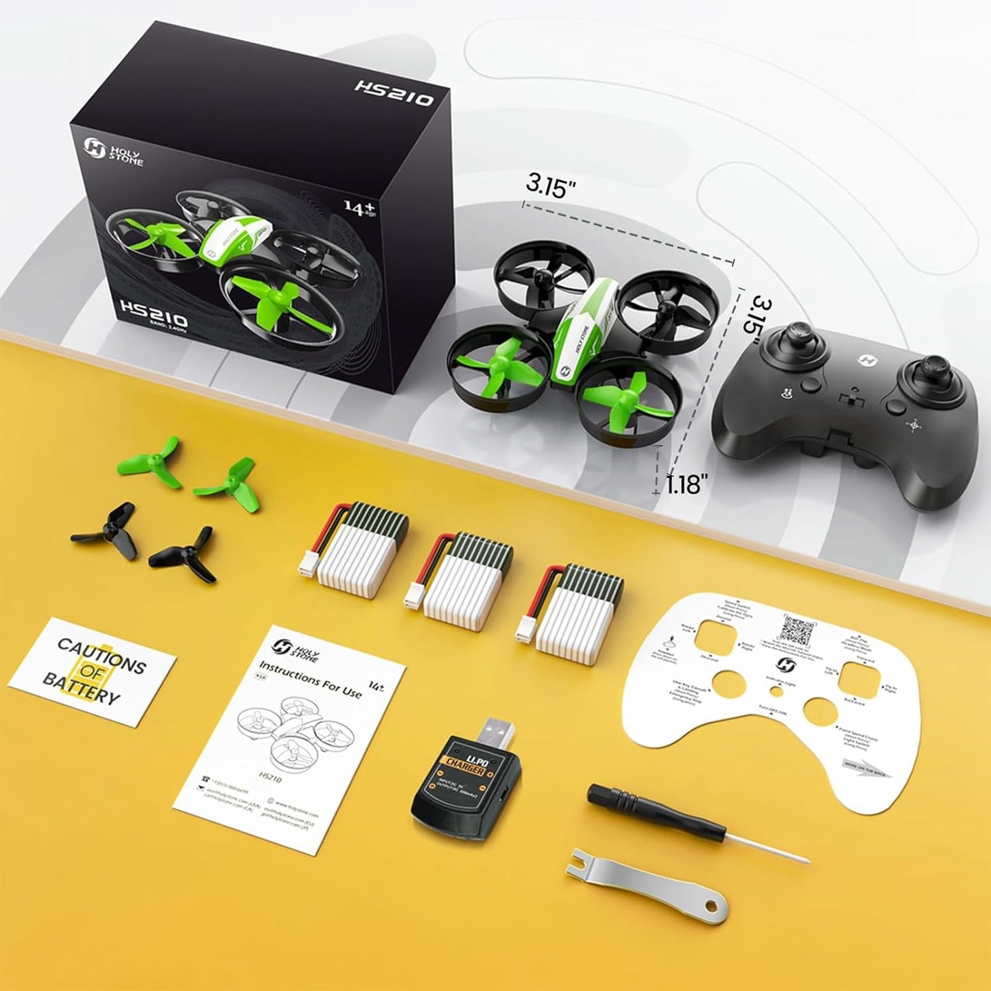Holy Stone Mini Drone for Kids and Beginners, HS210 Green