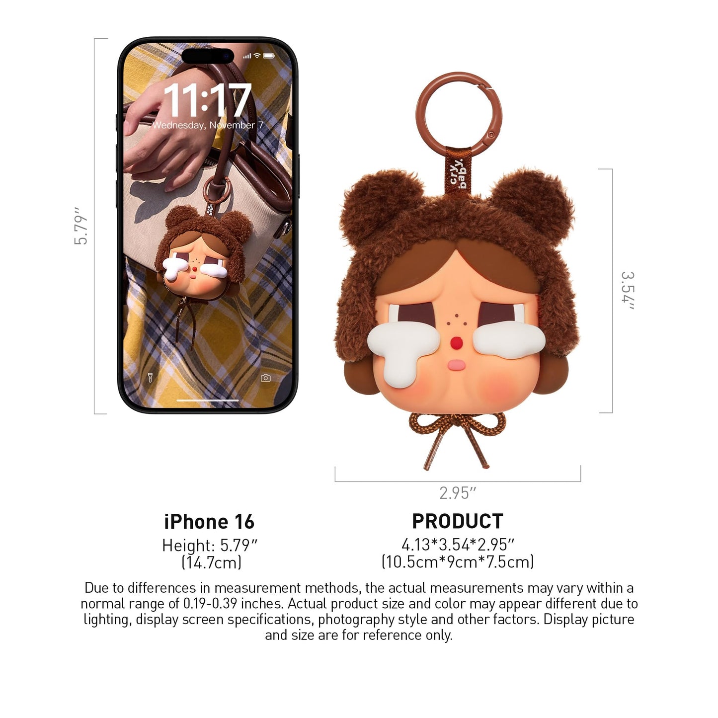 POP MART Crybaby Crying Again Series-Earphone Case (Duck You) Portable Earbuds Case for Apple, Samsung, JBL, Headphone Earbud Protective Carrying Case Bag