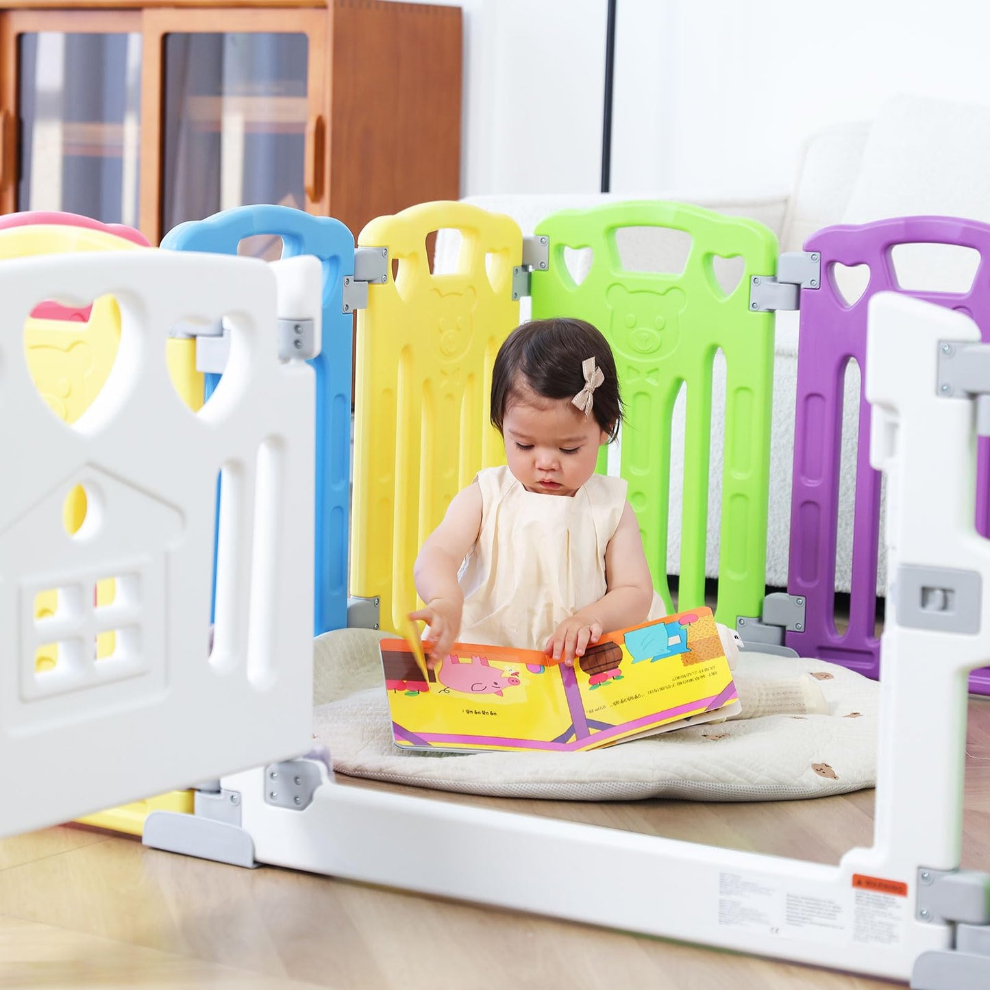 Baby Playpen Kids Activity Centre Safety Play Yard Home Indoor Outdoor New Pen (Multicolour, Classic Set 14 Panel)