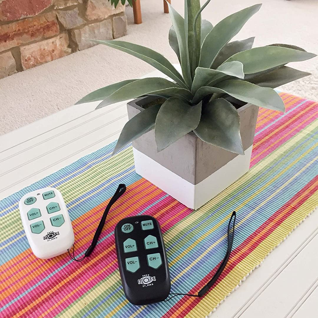 Universal Big Button TV Remote - EasyMote | DT-R08W. Backlit, Easy Use, Smart, Learning Television & Cable Box Controller, Perfect for Assisted Living Elderly Care. White TV Remote Control