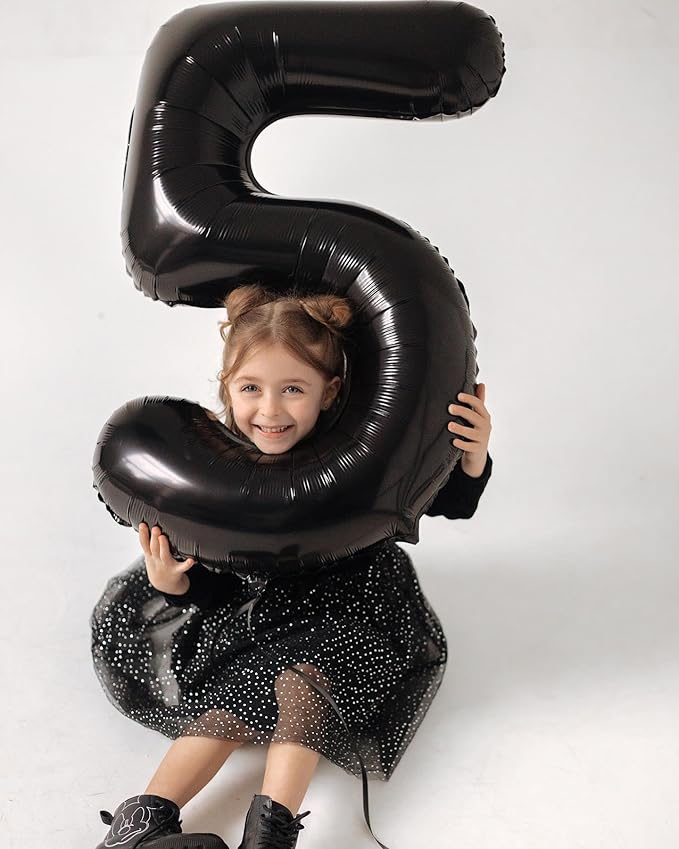 Black Number 13 Balloon 40 Inch, 13th Birthday Party Decorations for Children, Giant 13 Foil Balloon for Party Supplies
