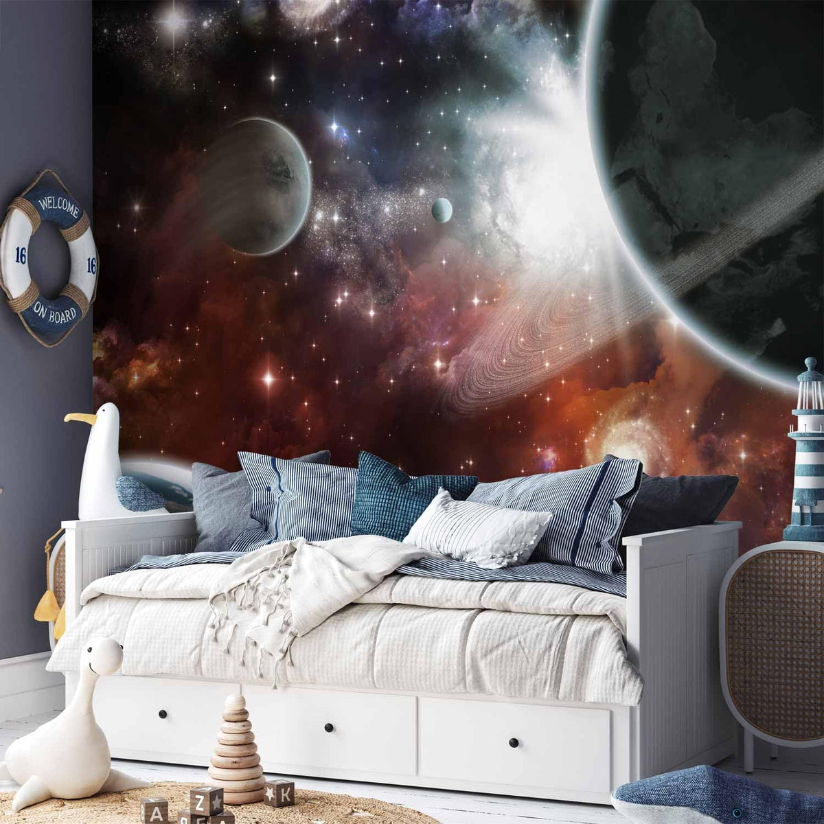 artgeist Wall Mural Cosmos Galaxy 173x124 in - Peel and Stick Self-Adhesive Wallpaper Removable Large Sticker Foil Wall Decor Print Picture Image Design 10110905-32