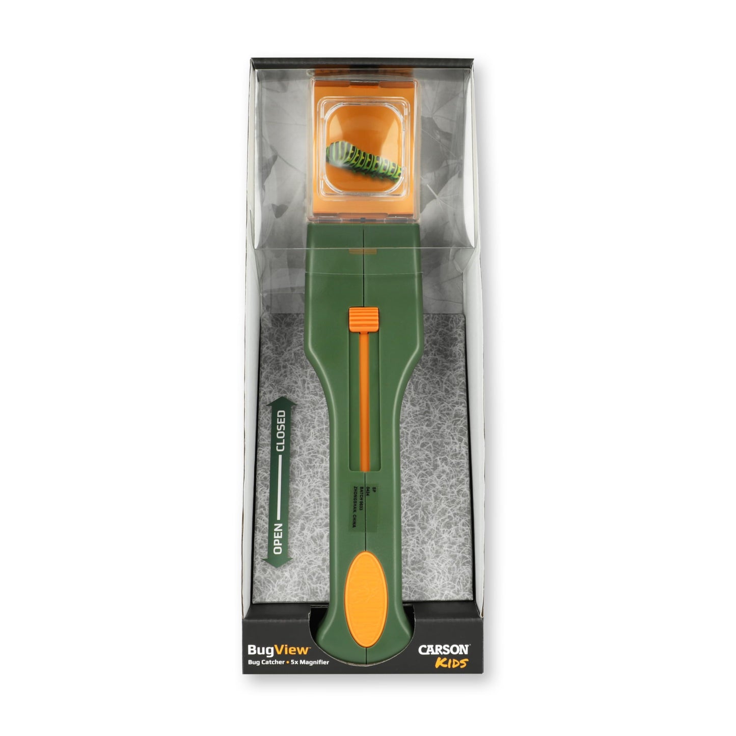 Carson BugView 5X Magnifying Glass Quick-Release Bug Catcher Indoor and Outdoor Tool for Kids or Adults (HU-10)