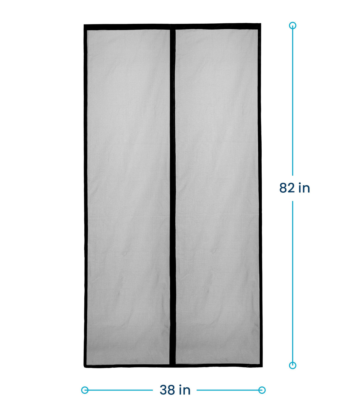 Flux Phenom Magnetic Screen Door - Bugs Out, Breeze in - 9min Install Auto-Sealing Heavy Duty Double Stitched Mesh, 52 Magnets, Hands Free Sliding & Patio Doors Net, Pet & Kid Friendly, 38 x 82 Inch