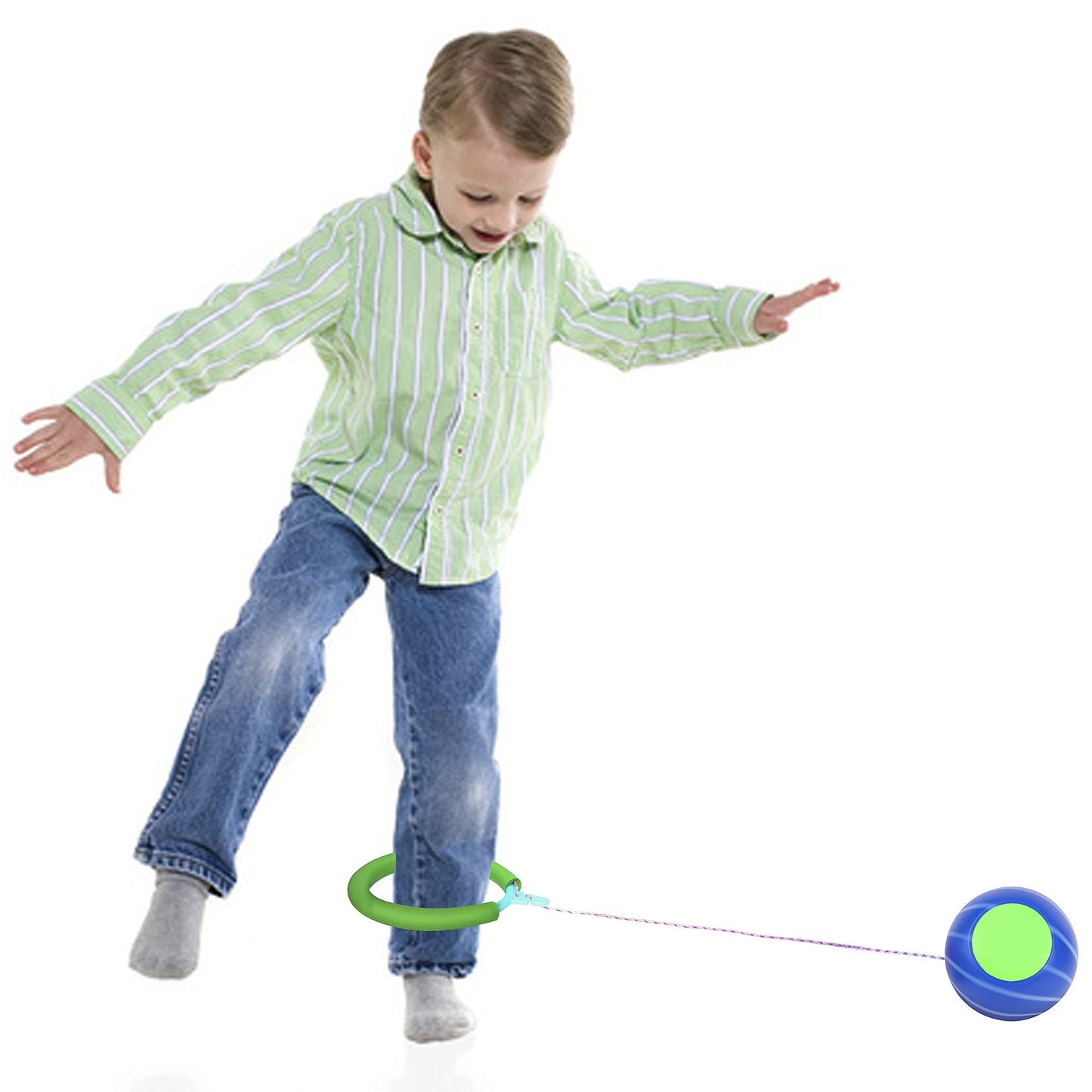 PROLOSO Skip Ball Sports Swing Balls Set Ankle Toy for Kids Adults, Pack of 3