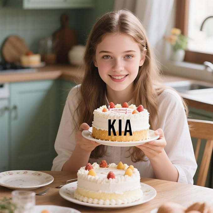 Matte Black Alphabet Cake Toppers, A–Z Set