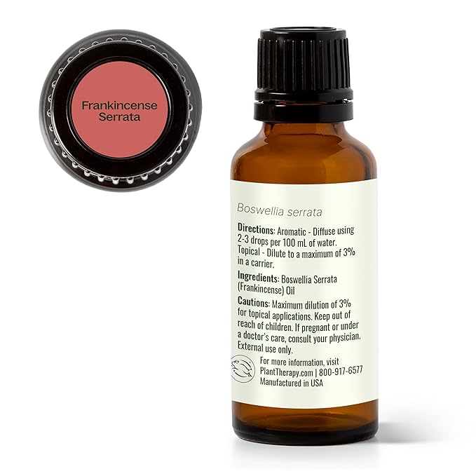 Plant Therapy Frankincense Serrata Essential Oil 100% Pure, Undiluted, Natural Aromatherapy, Therapeutic Grade 30 mL (1 oz)