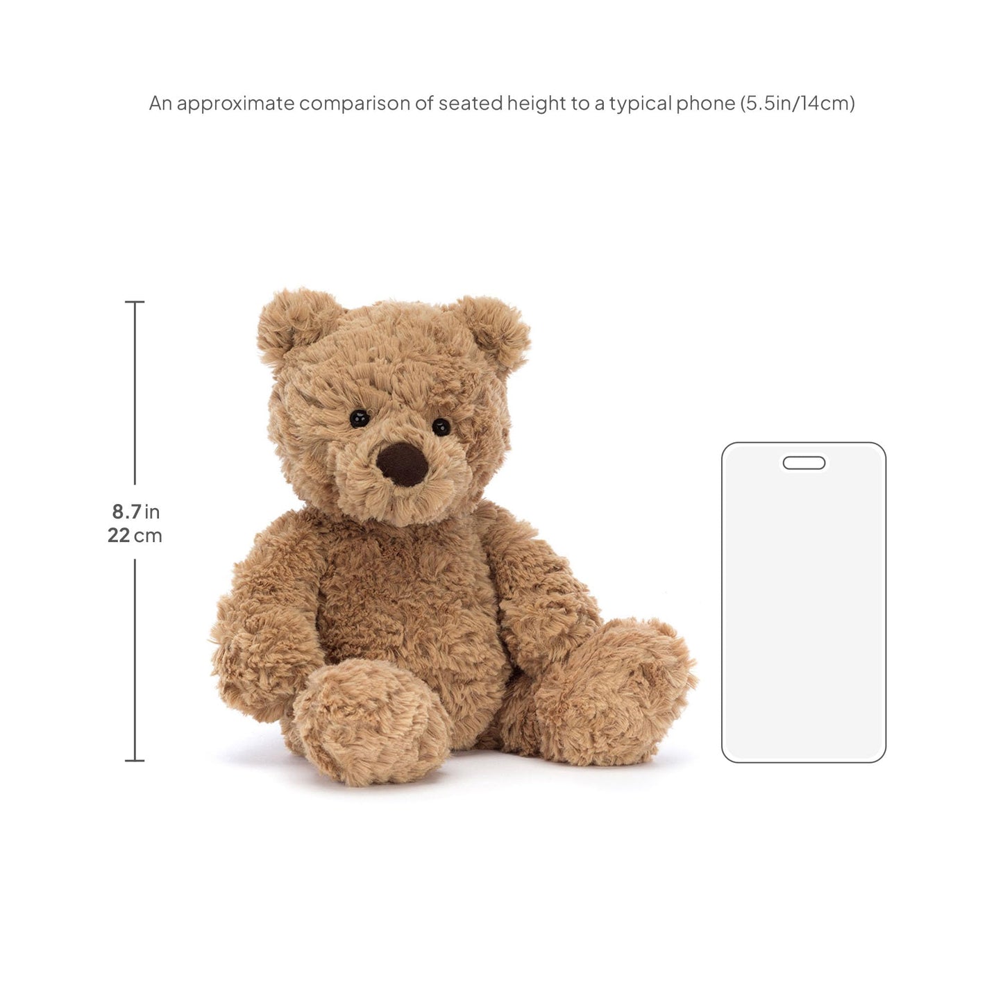 Jellycat Bumbly Bear Stuffed Animal, Small 11 inches | Teddy Bear Plush Toy | Classic Children's Gift