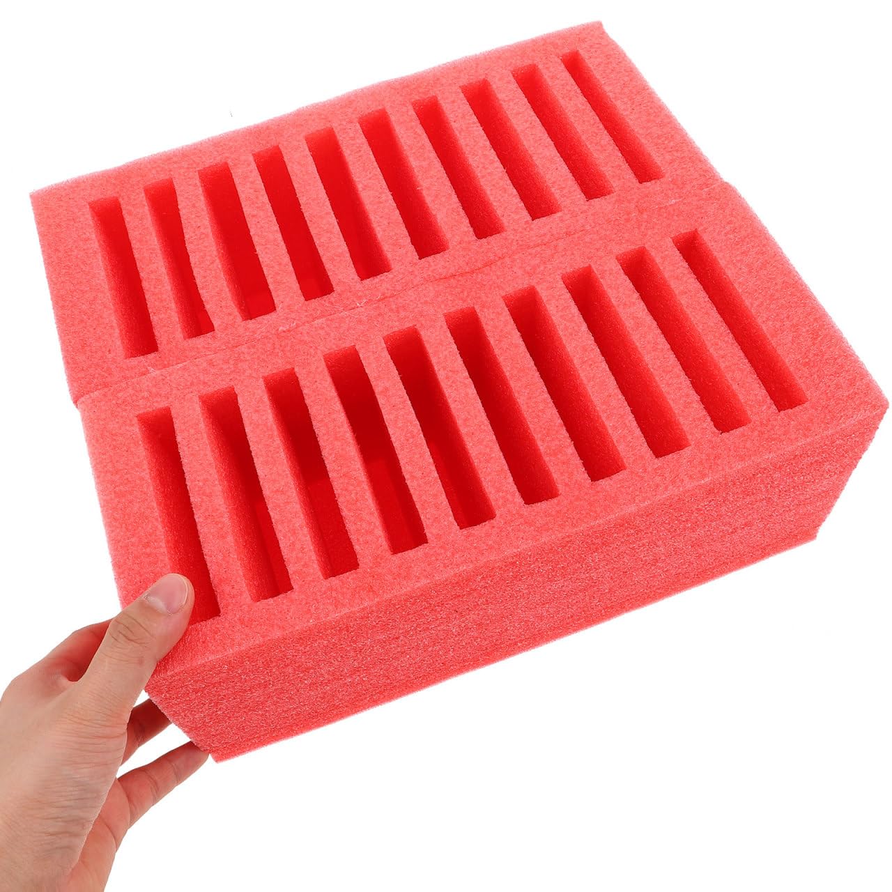 VOSAREA Slot Foam Cell Phone Storage Box Desktop Organizer for Office Classroom School Supplies Essential Mobile Phone Holder for Classroom Desk Organization