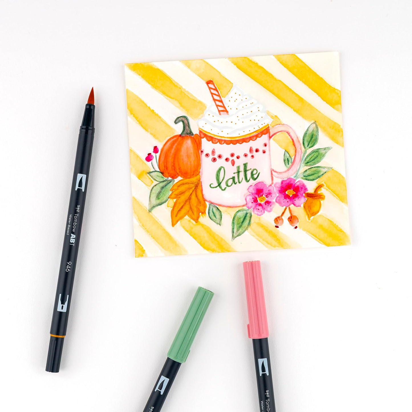 Tombow 56229 Dual Brush Pen Art Markers Pumpkin Spice 6-Pack