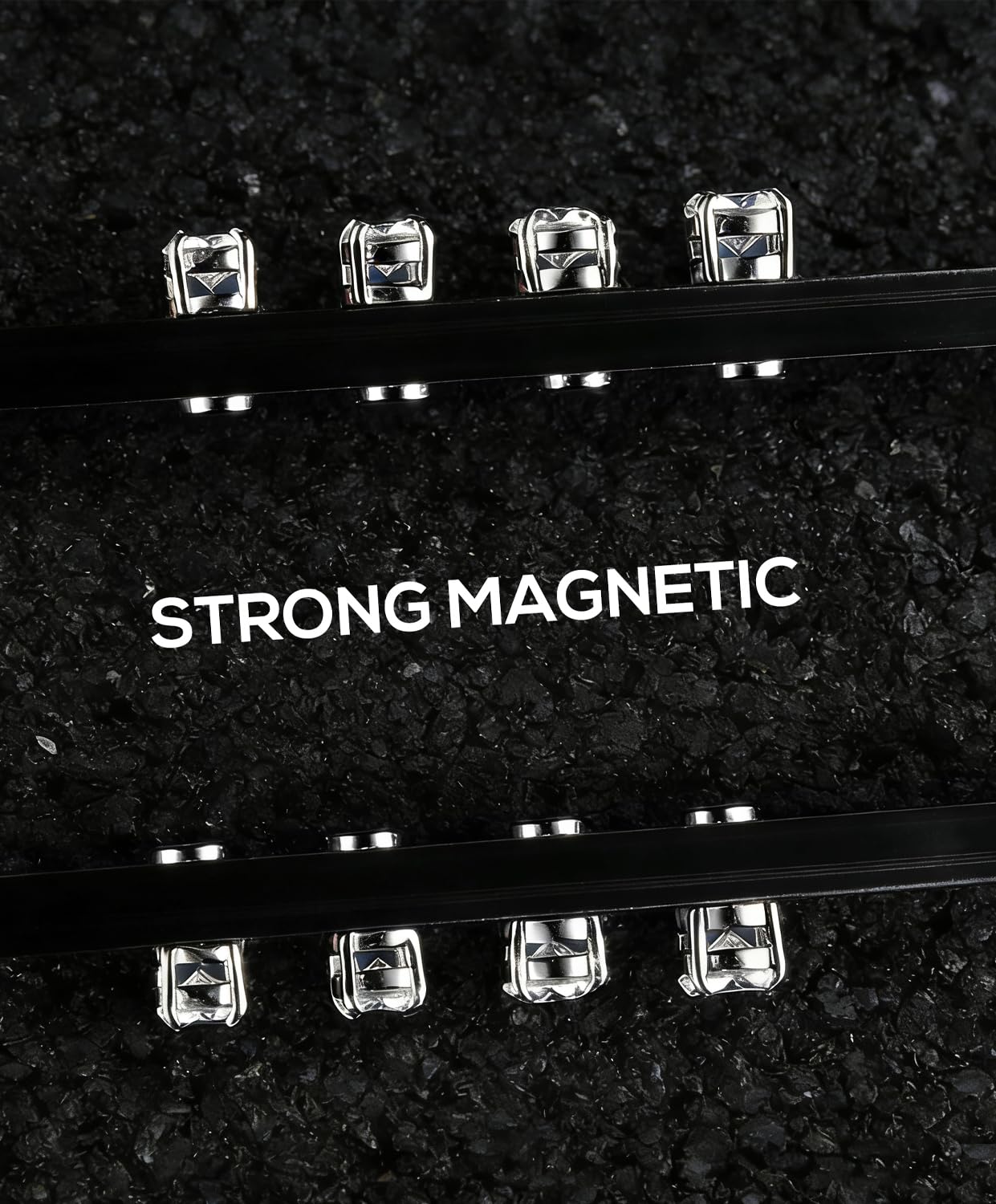SIISPRI 4-7MM Magnetic Stud Earrings for Women Men Clip on Stud Earring Hypoallergenic Fake Earring Unisex Non Piercing Shiny Round CZ Halo Studs Diamond Earrings (Sliver)