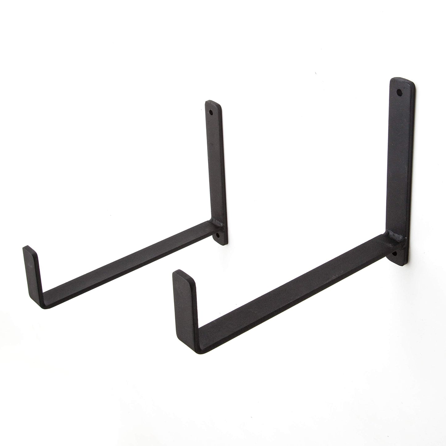 10" Shelf Window Box Wall Bracket - (Pair)- Black