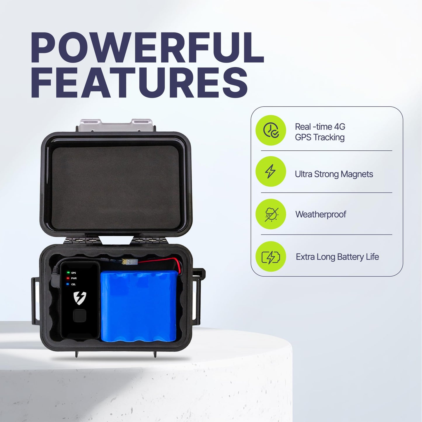 Lightning GPS GL300 Tracker Device for Vehicles w/Magnetic Case and Battery – Real-Time GPS Tracking, Vehicle & Fleet Monitoring, Hidden Tracking for Cars, Trucks or Trailers – Subscription Required