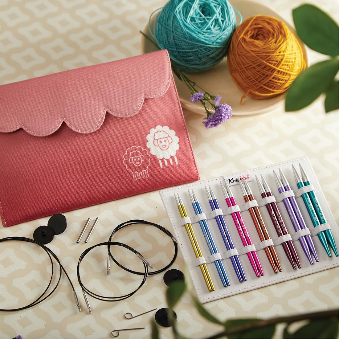 KnitPro Zing Deluxe Interchangeable Needle Set 5" (13cm) | 8 US Sizes (4 to 11)