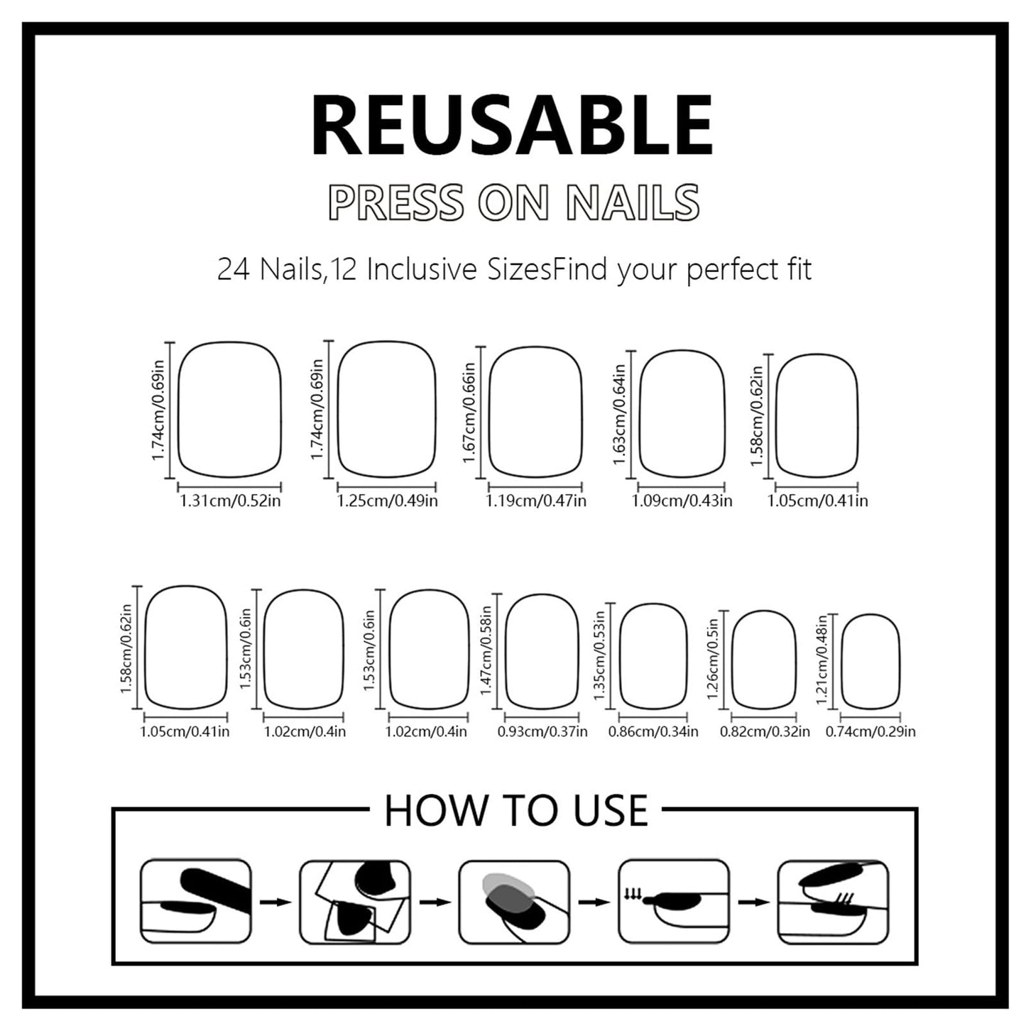 Short Press on Nails Square Fake Nails Navy Blue Starry Sky Acrylic Nail Press ons with Polka Dot Stars Design Reusable Artificial Nails Full Cover Stick on Nails for Women Manicure 24Pcs