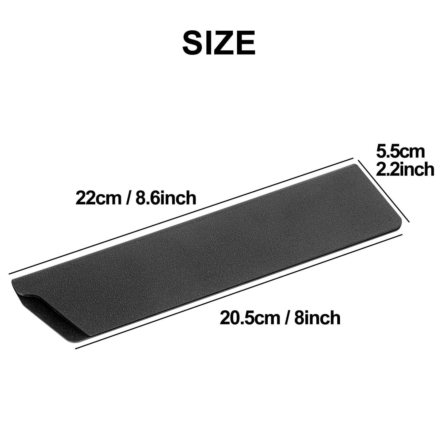 RISHTEN Knife Guard 8 Inch x 2 Inch 3 Pack Universal Waterproof Blade Edge Cover Knife Sleeves Protectors Guards for Kitchen Knives Extra Strength, Black