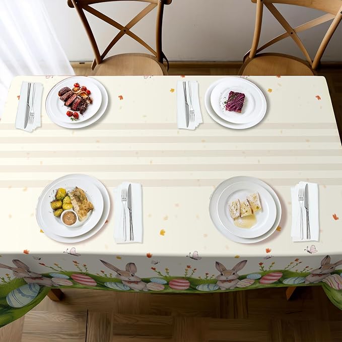 Easter Bunny Tablecloths, 54 x 108 Inches, 3-Pack
