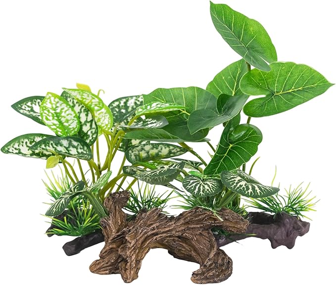 Vtapliea Betta Fish Tank Accessories 7 Pack Silk Aquarium Plants Decoration Artificial Fish Tank Plants Set for Aquariums Decor