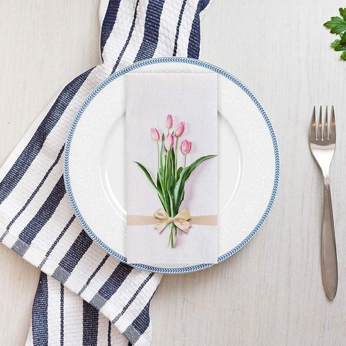 200 Pack Disposable Guest Towels Soft and Absorbent Linen Feel Paper Hand Towels Decorative Bathroom Hand Napkins for Kitchen, Parties, Weddings,Halloween