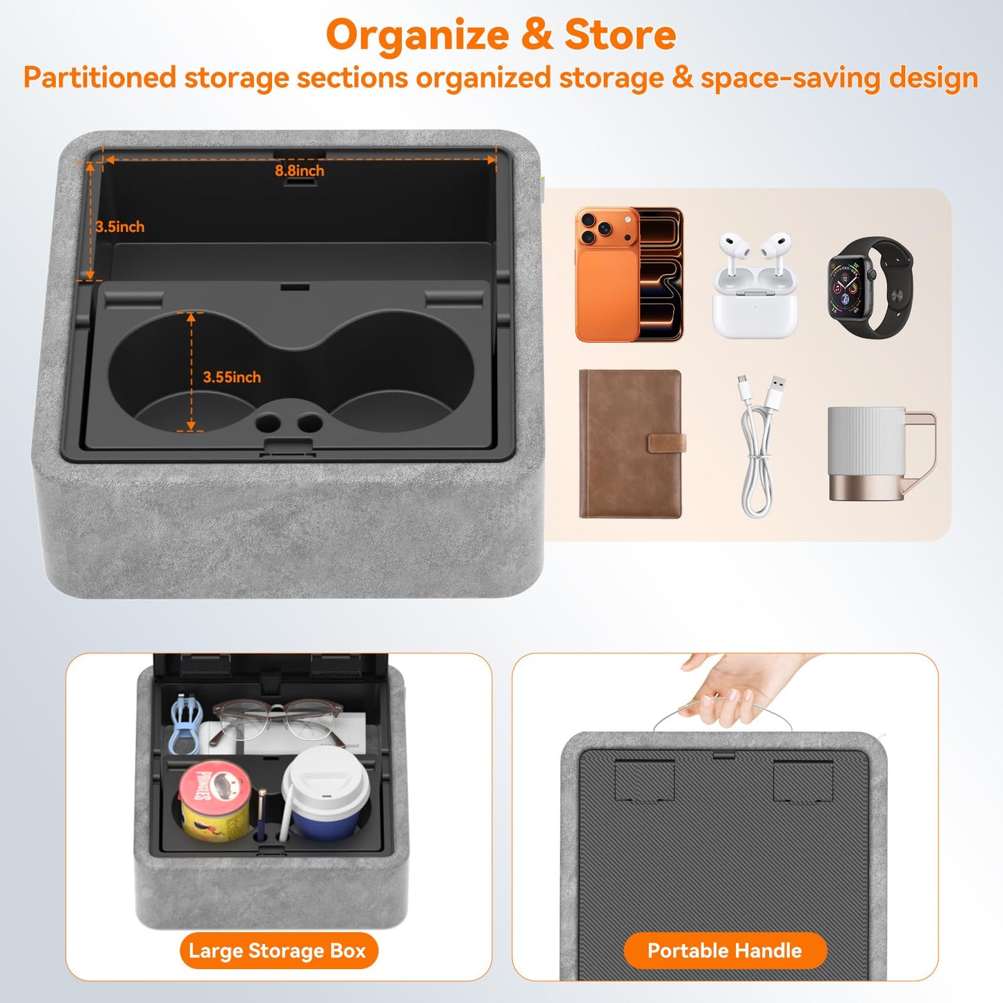 KDD 5 in 1 Tablet Pillow Holder, Foldable Book Stand for Reading with Storage Tray, Pen Slot and 2 Cup Holders, Adjustable iPad Stand for Lap, Bed, Desk and Couch Compatible with Tablet and Book