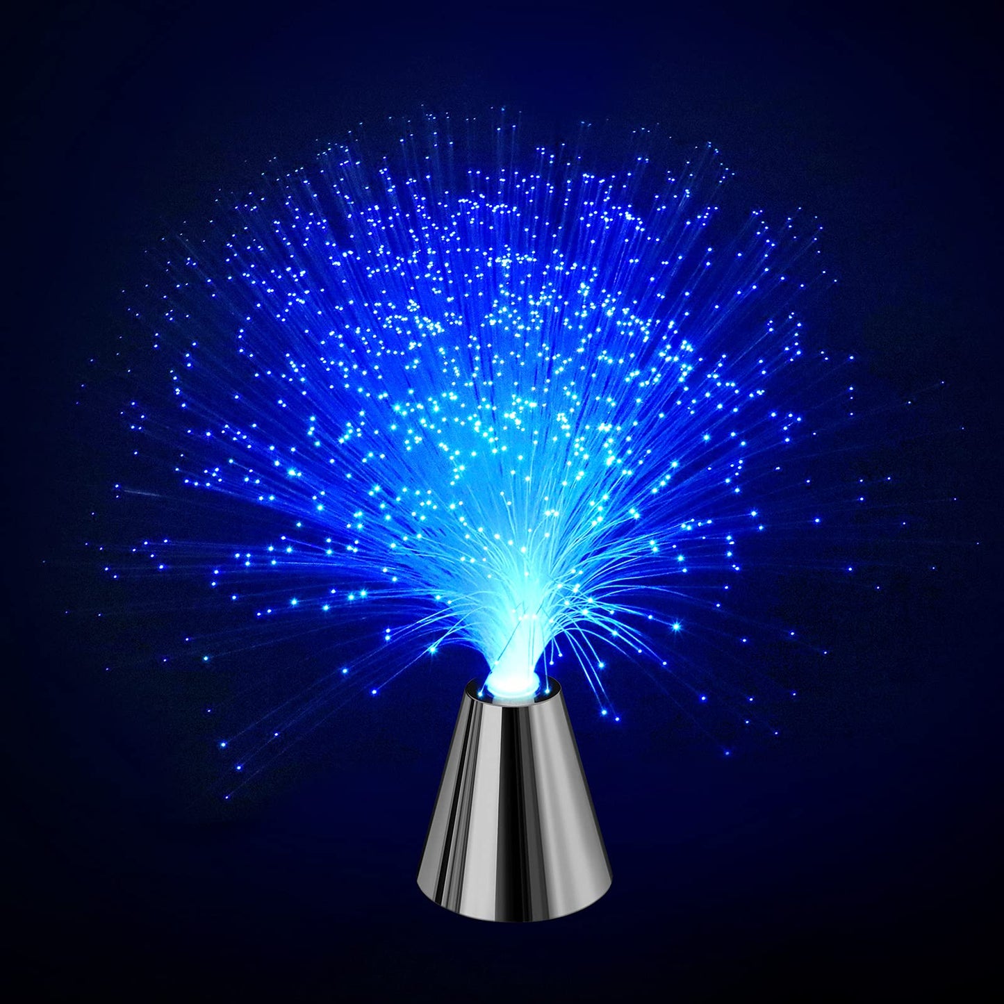 PEN&H Sensory Fiber Optic Lamp - Fiber Optic Lights with Cone Base ,LED Color Changing Calming Mood Night Light (2 Pack)