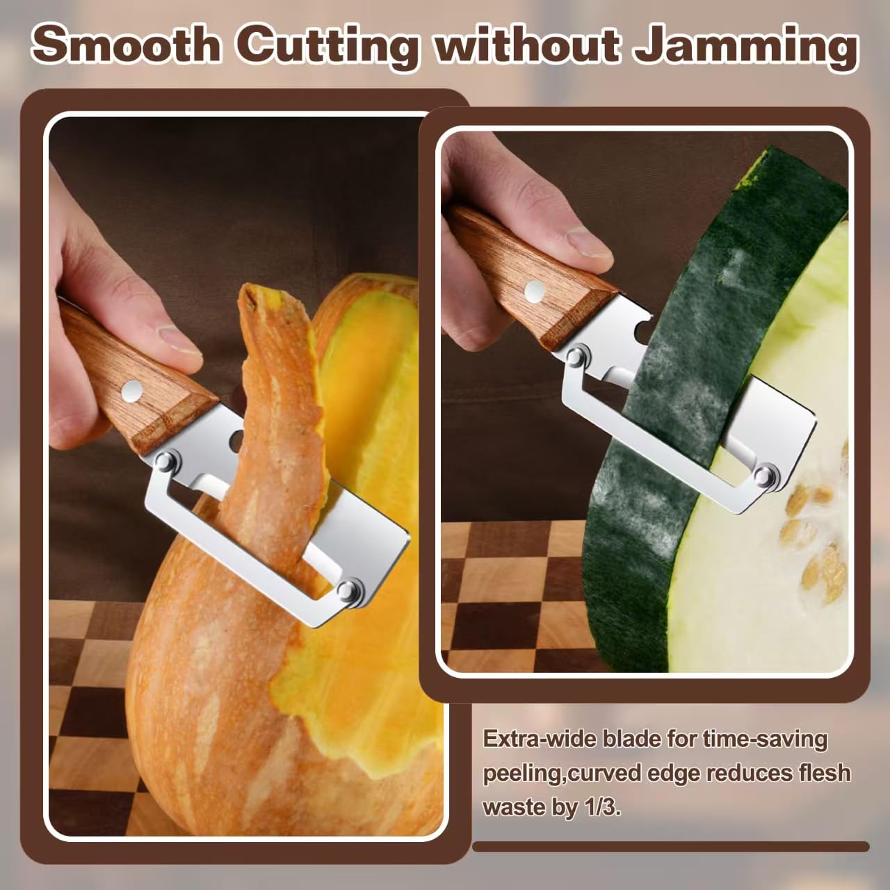 2pcs,Multi-Functional Vegetable Peeler for Kitchen, Ultra-Sharp Stainless Steel Blade with Wooden Handle & Bottle Opener, Ergonomic Fruit and Potato Peeler