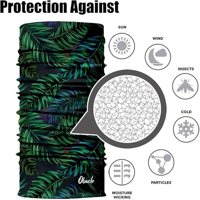 Obacle Neck Gaiter Face Mask Bandana for Dust Wind Sun Protection for Men Women