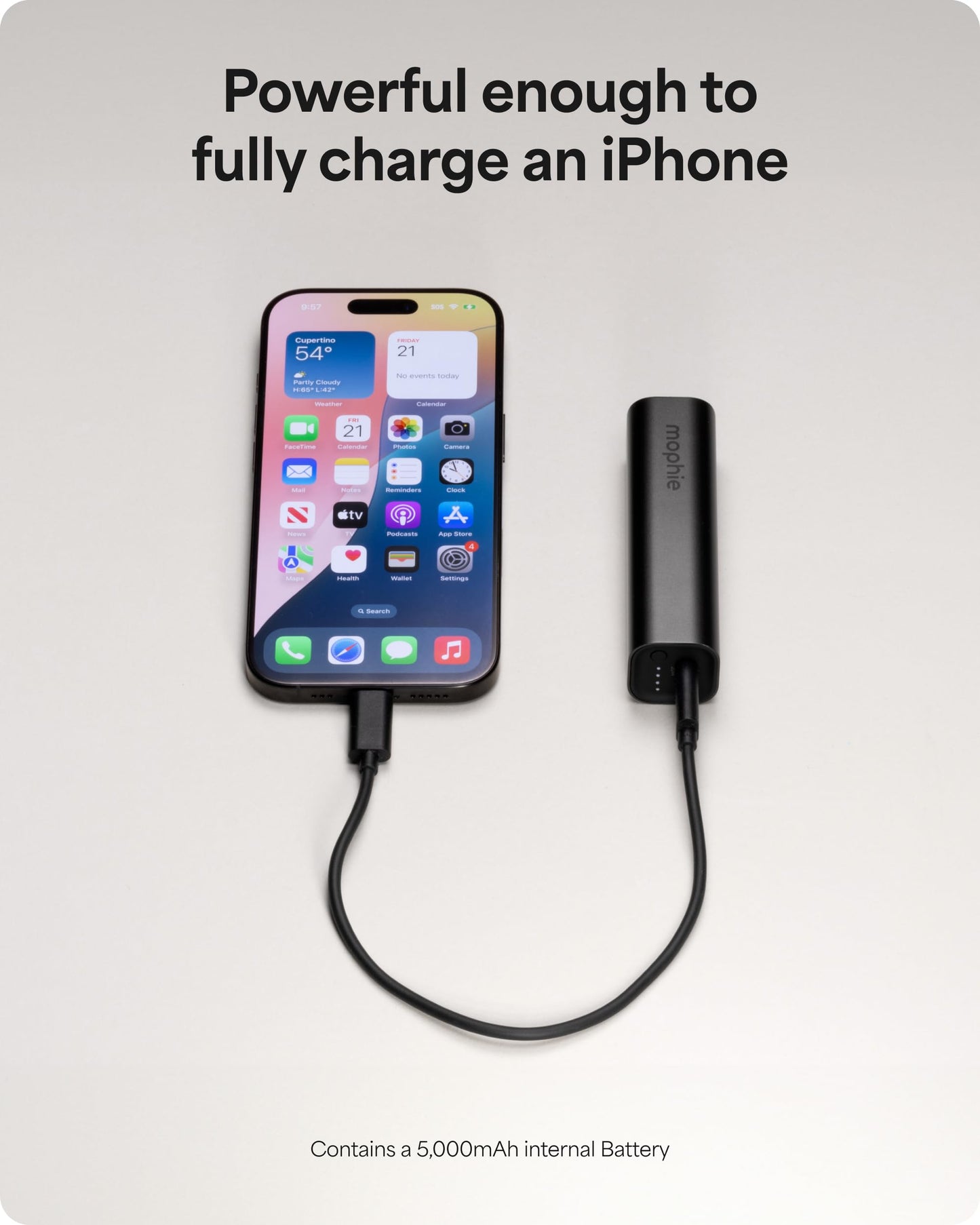 Mophie Powerstation Fast 5,000mAh Power Bank |Portable | 20W, Single-Device