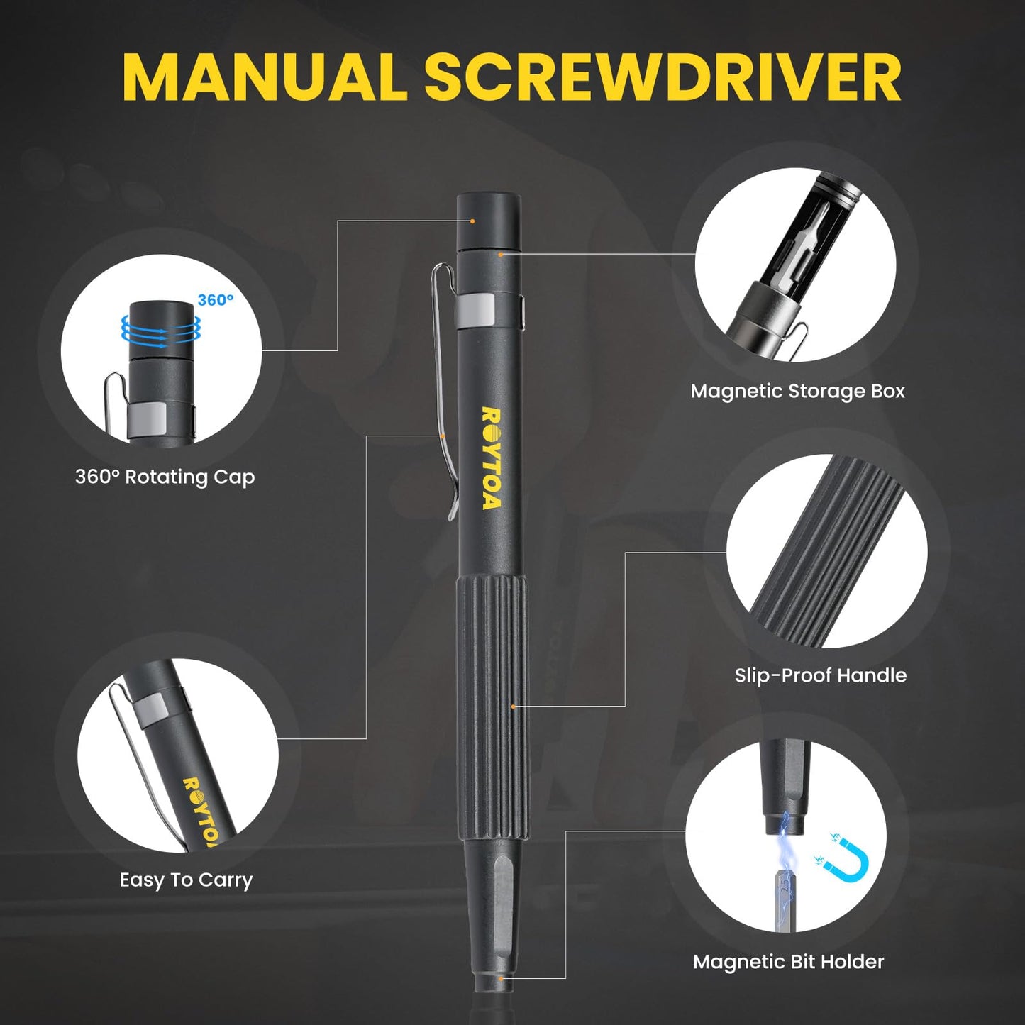 Mini Electric Screwdriver Set 3.7V, Precision Electric Screwdriver Cordless 80-in-1, 4 Torque Settings, 60 S2 Metal Bits, Magnetic Storage, Repair Tool for Electronics Watch Laptop Clocks Cameras