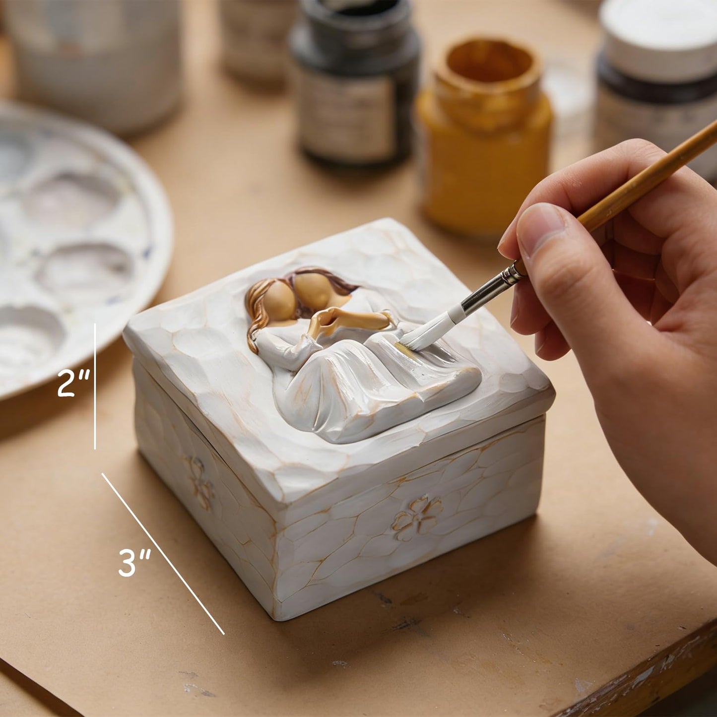 HORTIX Best Friend Birthday Gifts for Women, Friendship Gifts for Women,Forever Friends, Sculpted Hand-Painted Keepsake Box