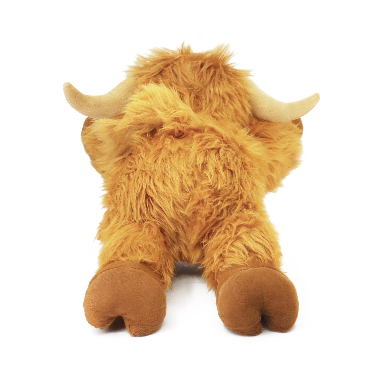 Highland Cow Plush Toy, 4-Pound Weighted Stuffed Animal, Microwaveable and Coolable - Suitable for Boys and Girls (Brown)