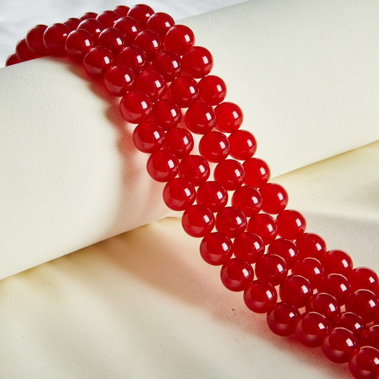60pcs 6mm Carnelian Beads Natural Gemstone Beads Round Loose Beads for Jewelry Making
