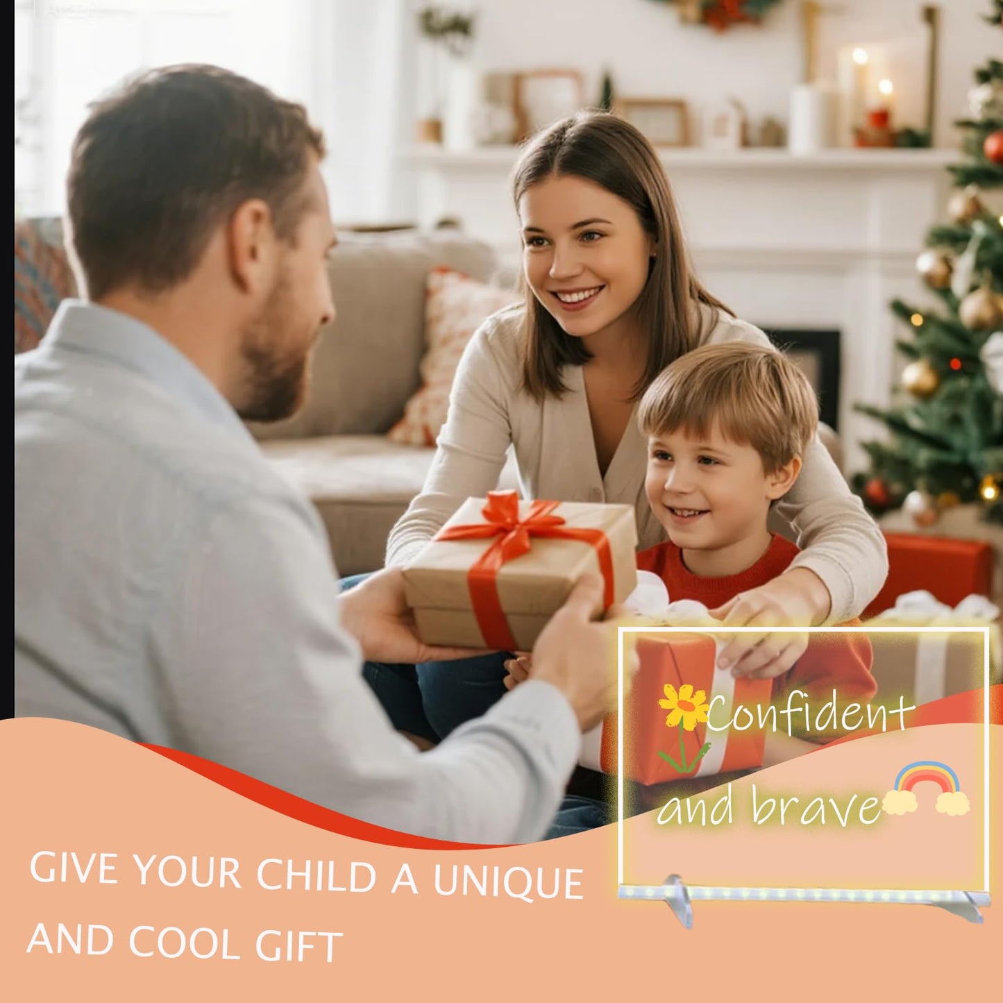 Lumiboard Led Drawing Board,11.8"X7.9" Lumiboard Rewritable Memo Pad with 7 Pens, Wall Mounted or Stand Up,Led Acrylic Light Up Drawing Pad for Kids and Adults (L (11.8 * 7.9))