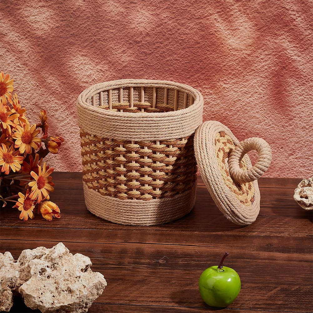 FREEBLOSS Macrame Basket Kit DIY Macrame Kit for Beginners Video Tutorials Basket Weaving Craft Adults Macrame Craft Kit for Gift