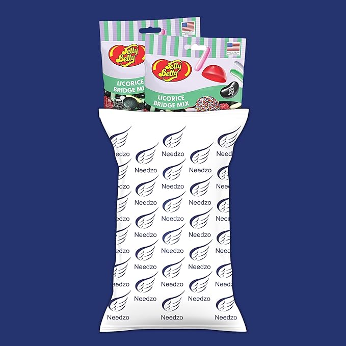 Needzo Bridge Mix Licorice Flavored Jelly Beans and Candy Pastels, Buttons and Non Pareil Seeds, Shareable Bite Size Chewy Candies, Gourmet Party Favors, Pack of 2