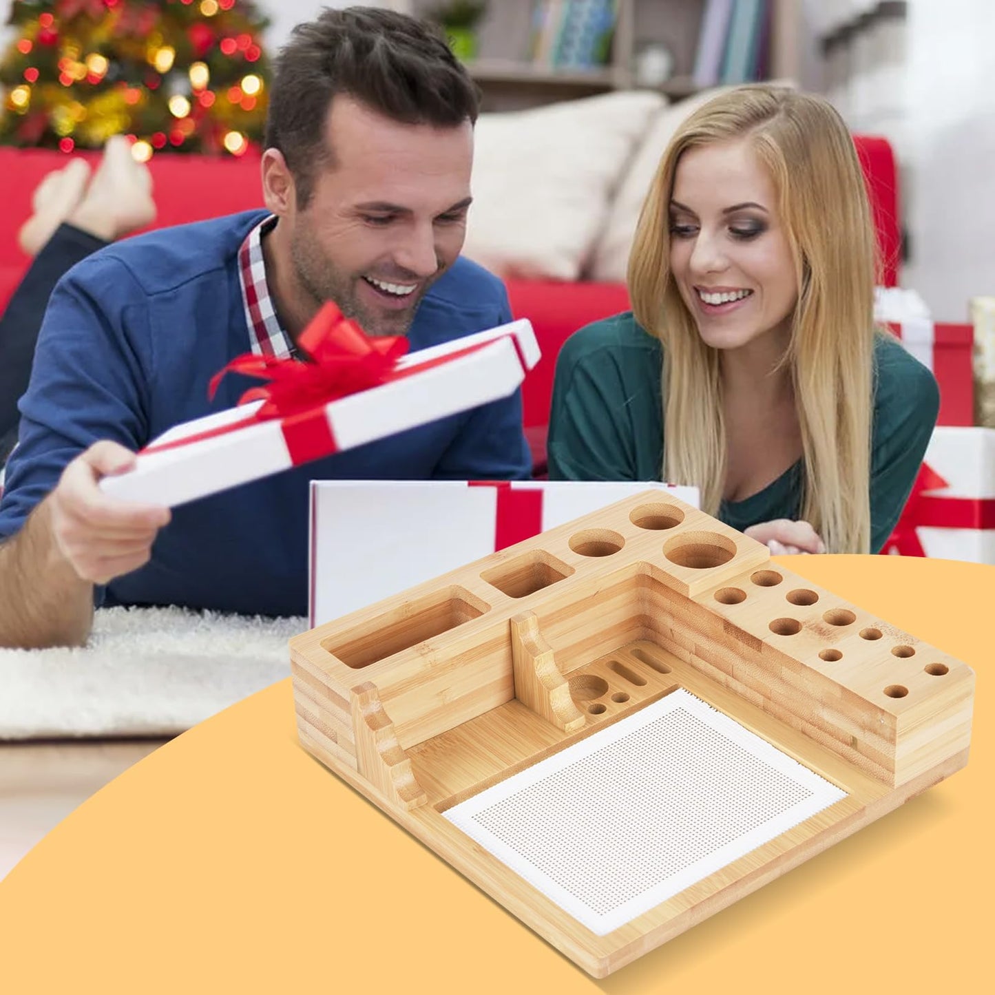 QVEEQ Wax Tool Station, Wax Carving Tool Organizer with Heat Resistant Non-Stick Silicone Pad for Storing Carving Tools, Cotton Swabs, Pens, Different Hole Brackets (Tools Not Included)