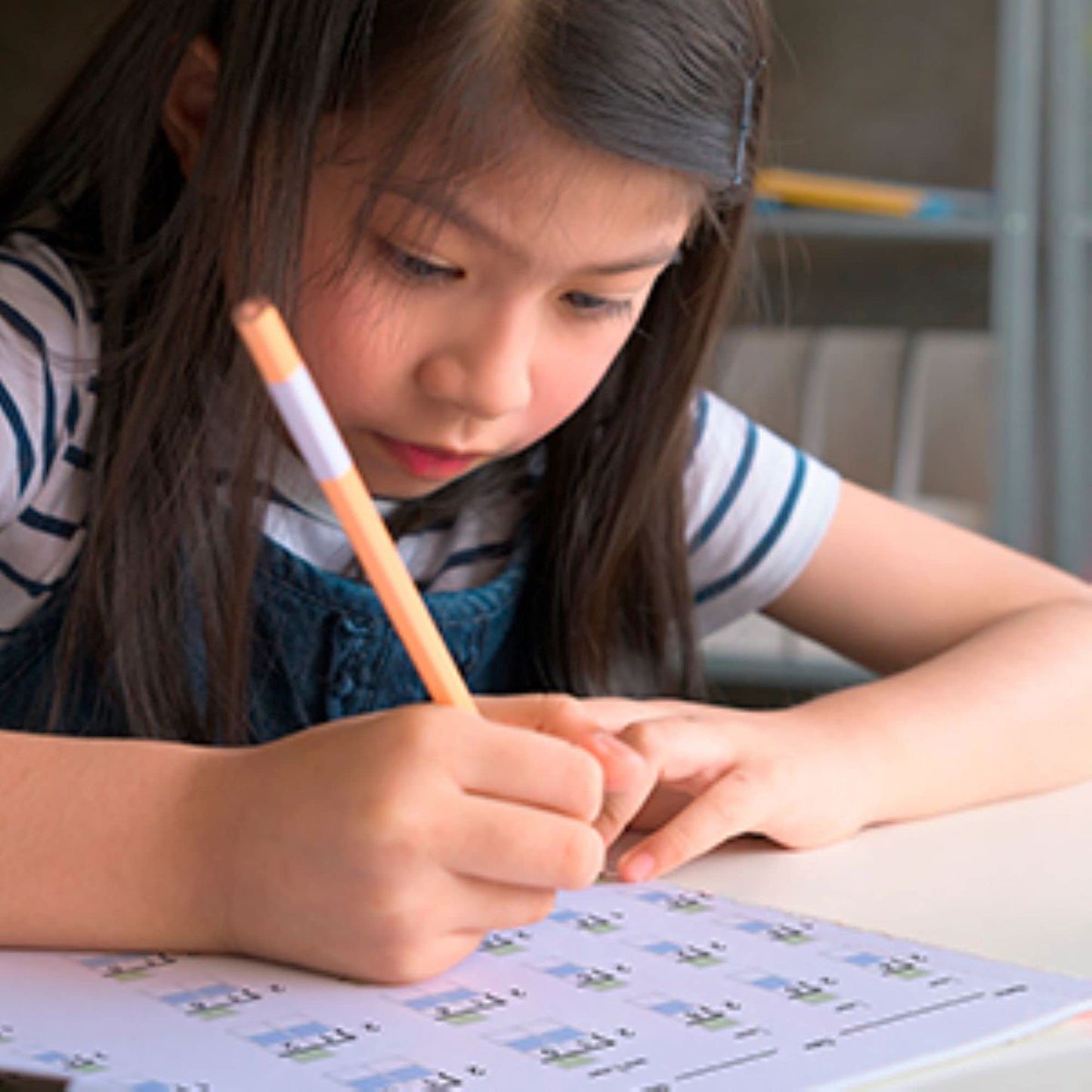 Channie's Visual One Page A Day Level 1 Divisions & Fractions Workbook Grade 3-5, Math Workbooks for Kids, Easy Tear-Off Double-Sided Problem Sheets, 2 Pack