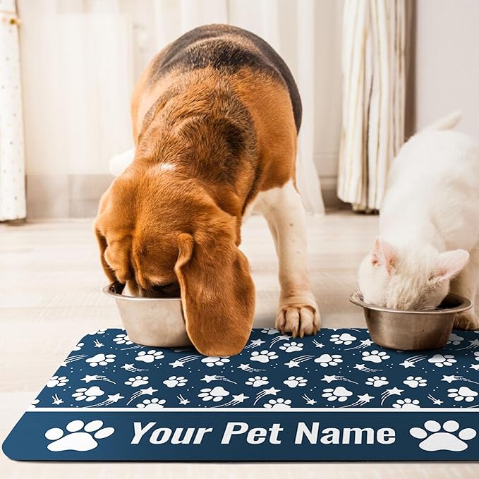 Xspatroias Personalized Dog Food Mat